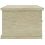 Estante cajones pared contrachapada color roble 60x26x18,5cm de vidaXL, Estantes y estanterías - Ref: Foro24-800588, Precio: ...