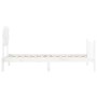 Estructura de cama con cabecero madera maciza blanco de vidaXL, Camas y somieres - Ref: Foro24-3193432, Precio: 98,58 €, Desc...