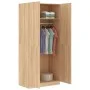 Armario de madera contrachapada color roble Sonoma 90x52x200 cm de vidaXL, Armarios roperos - Ref: Foro24-800633, Precio: 186...