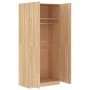 Armario de madera contrachapada color roble Sonoma 90x52x200 cm de vidaXL, Armarios roperos - Ref: Foro24-800633, Precio: 186...