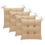 Sillas de comedor jardín con cojines 3 uds madera maciza acacia de vidaXL, Sillas de jardín - Ref: Foro24-3060835, Precio: 25...