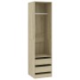 Armario cajones contrachapada color roble sonoma 50x50x200 cm de vidaXL, Armarios roperos - Ref: Foro24-800615, Precio: 138,1...