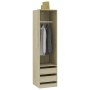 Armario cajones contrachapada color roble sonoma 50x50x200 cm de vidaXL, Armarios roperos - Ref: Foro24-800615, Precio: 138,1...