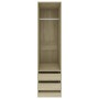 Armario cajones contrachapada color roble sonoma 50x50x200 cm de vidaXL, Armarios roperos - Ref: Foro24-800615, Precio: 138,1...
