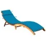 Garden lounger with solid acacia wood cushion by vidaXL, Loungers - Ref: Foro24-3061576, Price: 177,77 €, Discount: %