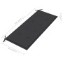 Banco Batavia de teca maciza con cojín gris antracita 120 cm de vidaXL, Bancos de jardín - Ref: Foro24-3062154, Precio: 222,9...