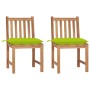 Sillas de jardín 2 unidades madera maciza de teca con cojines de vidaXL, Sillas de jardín - Ref: Foro24-3062942, Precio: 239,...