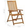 Sillas de jardín plegables 3 uds y cojines madera maciza acacia de vidaXL, Sillas de jardín - Ref: Foro24-3064102, Precio: 25...