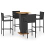 Conjunto de bar para jardín 5 piezas negro de vidaXL, Conjuntos de jardín - Ref: Foro24-3064866, Precio: 369,05 €, Descuento: %