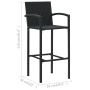 Conjunto de bar para jardín 5 piezas negro de vidaXL, Conjuntos de jardín - Ref: Foro24-3064866, Precio: 369,05 €, Descuento: %