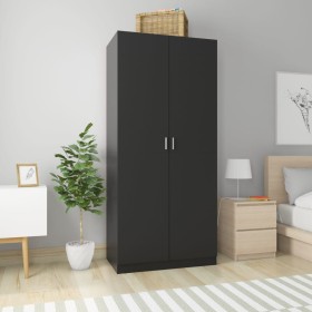 Armario de madera contrachapada negro 90x52x200 cm de vidaXL, Armarios roperos - Ref: Foro24-800631, Precio: 180,94 €, Descue...