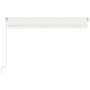 Toldo retráctil manual con LED crema 400x300 cm de vidaXL, Toldos - Ref: Foro24-3068902, Precio: 352,06 €, Descuento: %