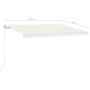 Toldo retráctil manual con LED crema 400x300 cm de vidaXL, Toldos - Ref: Foro24-3068902, Precio: 352,06 €, Descuento: %