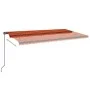 Toldo retráctil manual naranja y marrón 600x350 cm de vidaXL, Toldos - Ref: Foro24-3069240, Precio: 562,30 €, Descuento: %