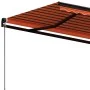 Toldo retráctil manual naranja y marrón 600x350 cm de vidaXL, Toldos - Ref: Foro24-3069240, Precio: 562,30 €, Descuento: %
