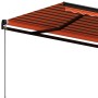 Toldo retráctil manual naranja y marrón 600x350 cm de vidaXL, Toldos - Ref: Foro24-3069240, Precio: 601,73 €, Descuento: %