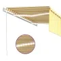 Toldo automático con persiana LED sensor viento amarillo 4x3 m de vidaXL, Toldos - Ref: Foro24-3069313, Precio: 646,76 €, Des...