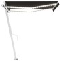 Toldo manual retráctil con luz LED antracita 300x250 cm de vidaXL, Toldos - Ref: Foro24-3069504, Precio: 382,83 €, Descuento: %