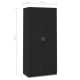 Armario de madera contrachapada negro 90x52x200 cm de vidaXL, Armarios roperos - Ref: Foro24-800631, Precio: 180,94 €, Descue...