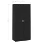 Armario de madera contrachapada negro 90x52x200 cm de vidaXL, Armarios roperos - Ref: Foro24-800631, Precio: 179,10 €, Descue...