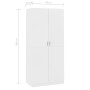 Armario de madera contrachapada blanco 90x52x200cm de vidaXL, Armarios roperos - Ref: Foro24-800630, Precio: 181,78 €, Descue...