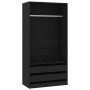 Armario de madera contrachapada negro 100x50x200 cm de vidaXL, Armarios roperos - Ref: Foro24-800604, Precio: 225,46 €, Descu...
