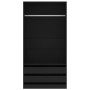 Armario de madera contrachapada negro 100x50x200 cm de vidaXL, Armarios roperos - Ref: Foro24-800604, Precio: 225,46 €, Descu...