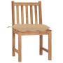 Sillas de jardín 4 unidades madera maciza de teca con cojines de vidaXL, Sillas de jardín - Ref: Foro24-3073106, Precio: 463,...