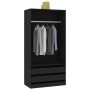 Armario de madera contrachapada negro 100x50x200 cm de vidaXL, Armarios roperos - Ref: Foro24-800604, Precio: 225,46 €, Descu...