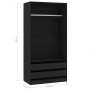 Armario de madera contrachapada negro 100x50x200 cm de vidaXL, Armarios roperos - Ref: Foro24-800604, Precio: 225,46 €, Descu...