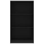 Estantería de 3 niveles madera contrachapada negra 60x24x109cm de vidaXL, Librerías y estanterías - Ref: Foro24-800865, Preci...