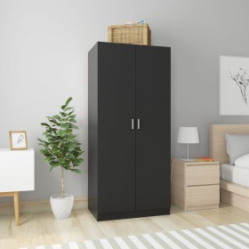 Armario de madera contrachapada negro 80x52x180 cm de vidaXL, Armarios roperos - Ref: Foro24-800622, Precio: 202,11 €, Descue...