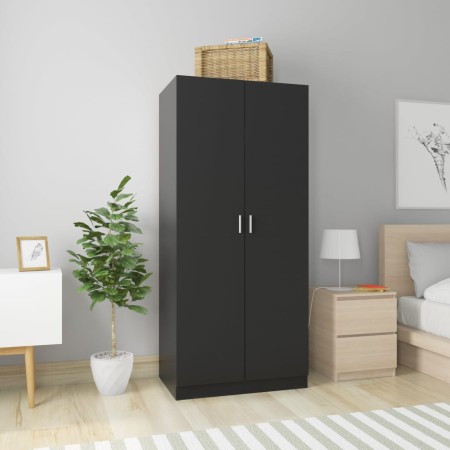 Armario de madera contrachapada negro 80x52x180 cm de vidaXL, Armarios roperos - Ref: Foro24-800622, Precio: 202,11 €, Descue...