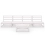 Set de salón de jardín de 5 pzas blanco madera maciza de pino de vidaXL, Conjuntos de jardín - Ref: Foro24-3075345, Precio: 2...