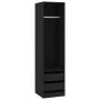 Armario con cajones de madera contrachapada negro 50x50x200 cm de vidaXL, Armarios roperos - Ref: Foro24-800613, Precio: 131,...