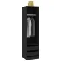 Armario con cajones de madera contrachapada negro 50x50x200 cm de vidaXL, Armarios roperos - Ref: Foro24-800613, Precio: 131,...