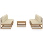 Muebles de jardín 7 piezas con cojines de madera de pino maciza de vidaXL, Conjuntos de jardín - Ref: Foro24-3076367, Precio:...
