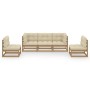 Juego de muebles de jardín 5 pzas y cojines madera pino maciza de vidaXL, Conjuntos de jardín - Ref: Foro24-3076442, Precio: ...