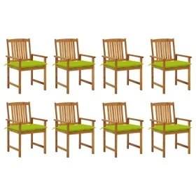 Sillas de jardín con cojines 8 uds madera maciza de acacia de vidaXL, Sillas de jardín - Ref: Foro24-3078204, Precio: 629,19 ...