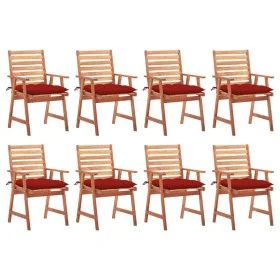 Sillas comedor de jardín y cojines 8 uds madera maciza acacia de vidaXL, Sillas de jardín - Ref: Foro24-3078395, Precio: 552,...