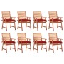Sillas comedor de jardín y cojines 8 uds madera maciza acacia de vidaXL, Sillas de jardín - Ref: Foro24-3078395, Precio: 583,...