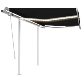 Toldo manual retráctil con luz LED gris antracita 3x2,5 m de vidaXL, Toldos - Ref: Foro24-3069904, Precio: 364,05 €, Descuent...