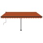 Toldo de pie manual retráctil naranja y marrón 400x350 cm de vidaXL, Toldos - Ref: Foro24-3069820, Precio: 490,62 €, Descuent...