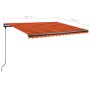 Toldo de pie manual retráctil naranja y marrón 400x350 cm de vidaXL, Toldos - Ref: Foro24-3069820, Precio: 490,62 €, Descuent...