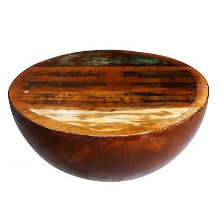 Mesa de centro forma cuenco base acero madera maciza reciclada de vidaXL, Mesas de centro - Ref: Foro24-241648, Precio: 93,38...