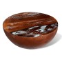 Mesa de centro forma cuenco base acero madera maciza reciclada de vidaXL, Mesas de centro - Ref: Foro24-241648, Precio: 93,82...