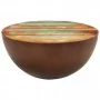 Mesa de centro forma cuenco base acero madera maciza reciclada de vidaXL, Mesas de centro - Ref: Foro24-241648, Precio: 93,38...