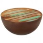 Mesa de centro forma cuenco base acero madera maciza reciclada de vidaXL, Mesas de centro - Ref: Foro24-241648, Precio: 93,82...