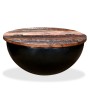 Mesa de centro de madera maciza reciclada negra en forma de bol de vidaXL, Mesas de centro - Ref: Foro24-245259, Precio: 113,...