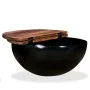 Mesa de centro de madera maciza reciclada negra en forma de bol de vidaXL, Mesas de centro - Ref: Foro24-245259, Precio: 112,...